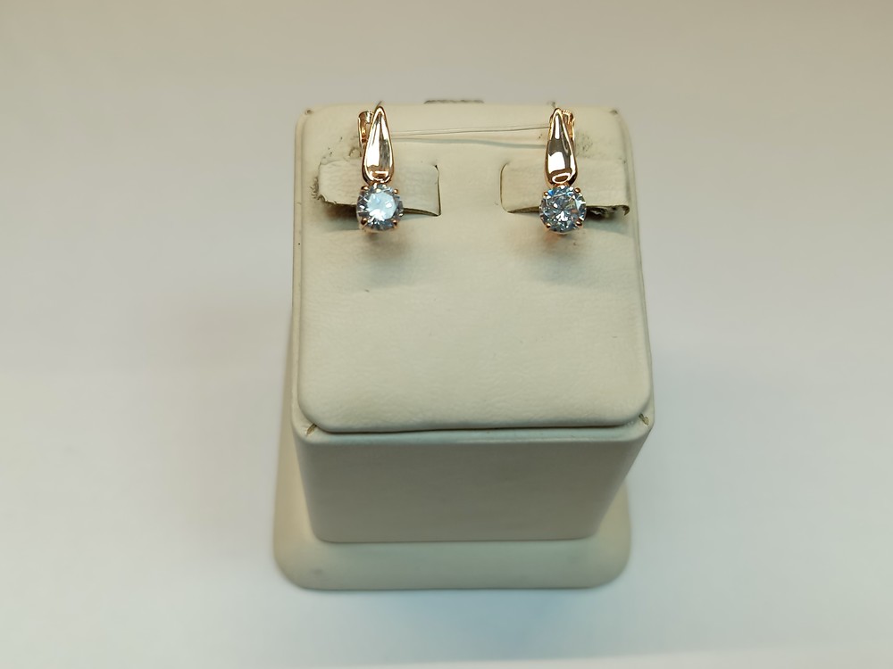 СЕРЬГИ С КАМНЕМ (Au 585)