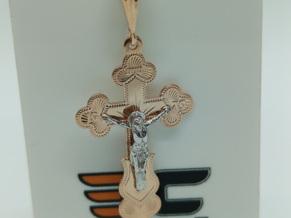 ПОДВЕСКА КРЕСТ без камня (Au 585)