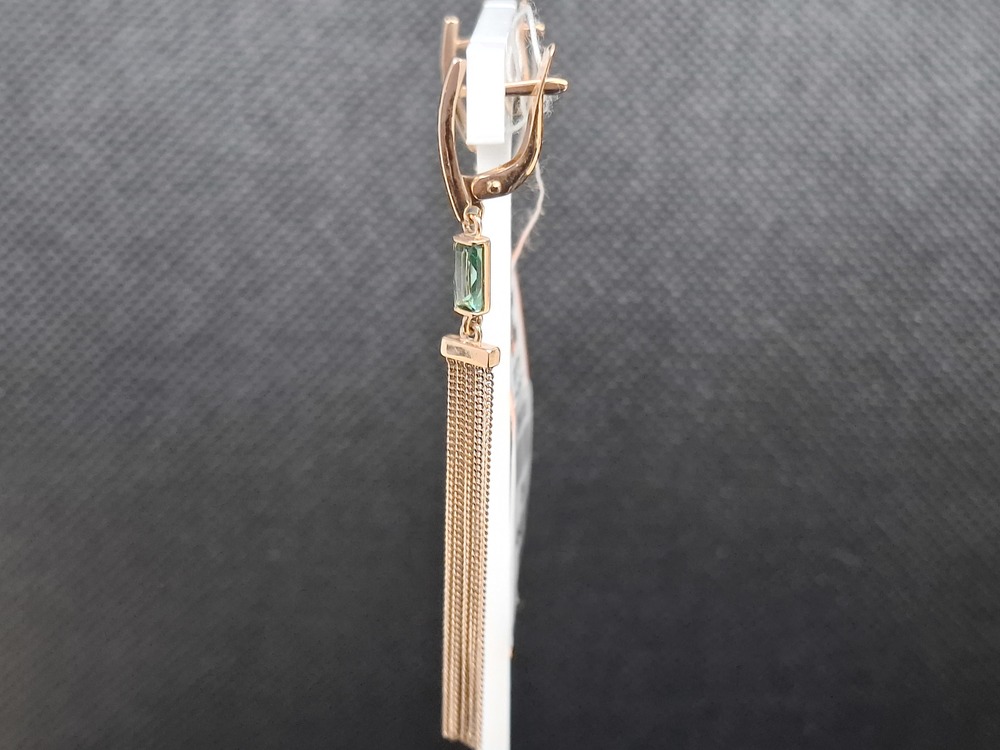 СЕРЬГИ С КАМНЕМ (Au 585)