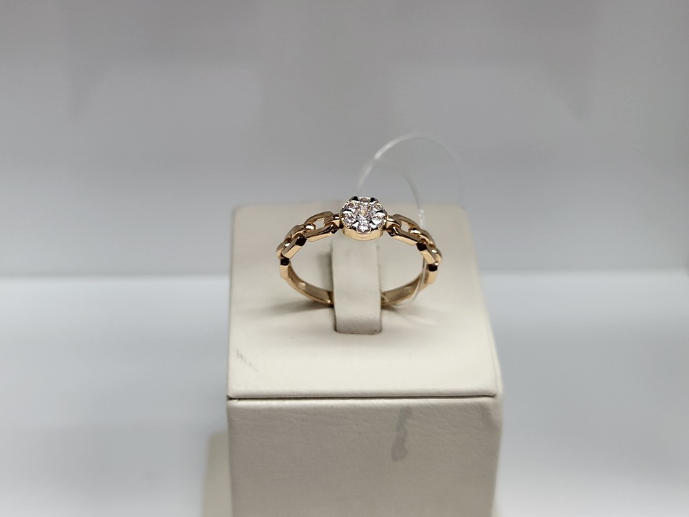 КОЛЬЦО С КАМНЯМИ (Au 585)