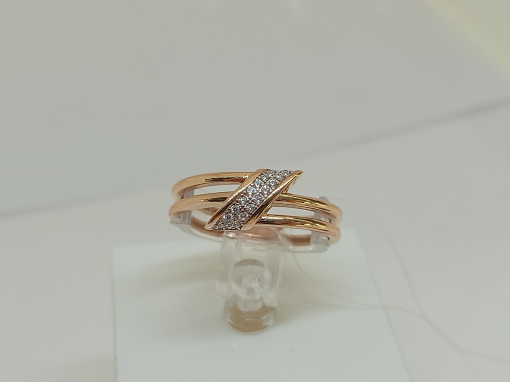 КОЛЬЦО С КАМНЯМИ (Au 585)