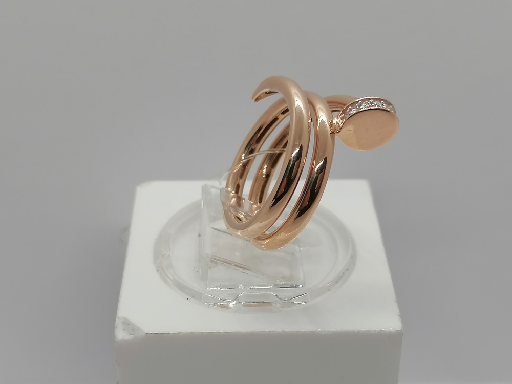 110328 КОЛЬЦО С КАМНЯМИ (Au 585)