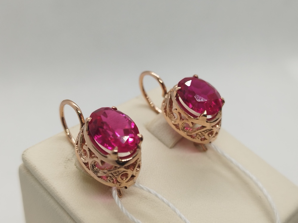 СКМ583 СЕРЬГИ С КАМНЕМ (Au 583) СКМ583 СЕРЬГИ С КАМНЕМ (Au 583)