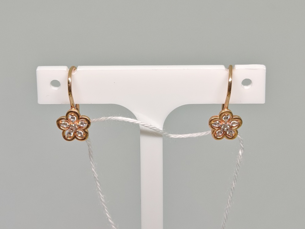 СКМИ585 СЕРЬГИ С КАМНЯМИ (Au 585)