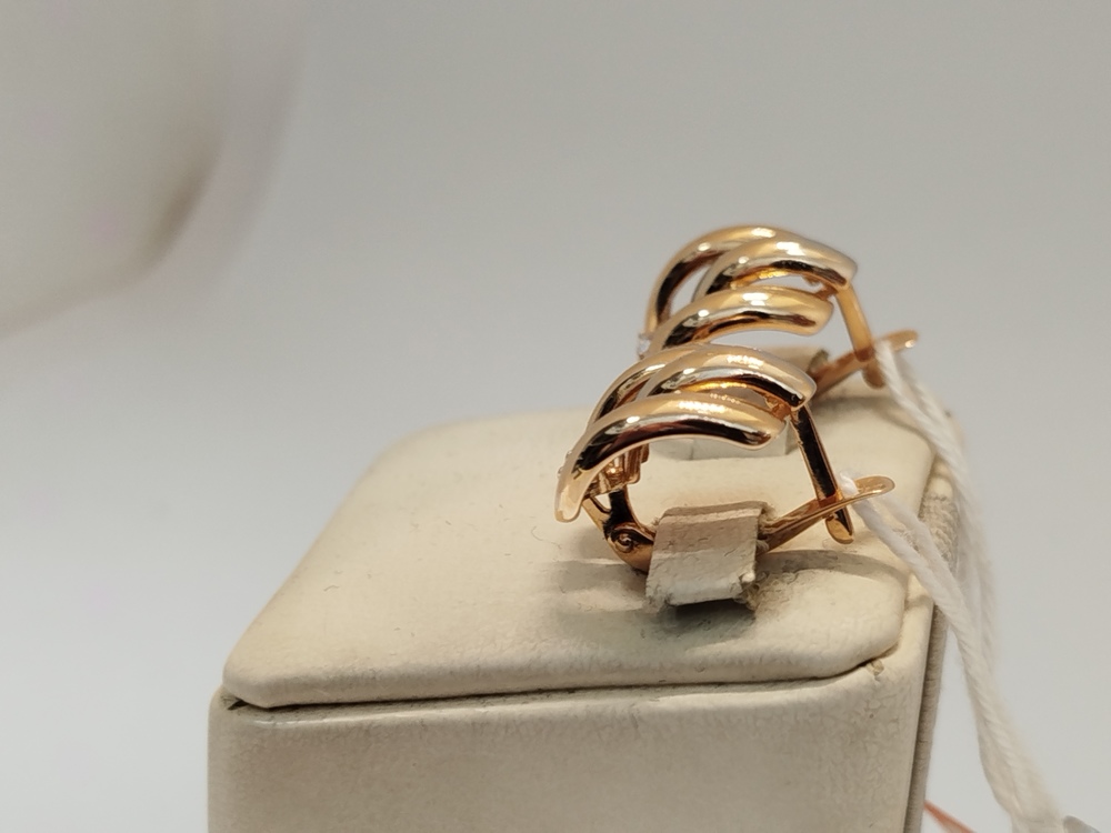 СКМ585 СЕРЬГИ С КАМНЕМ (Au 585)