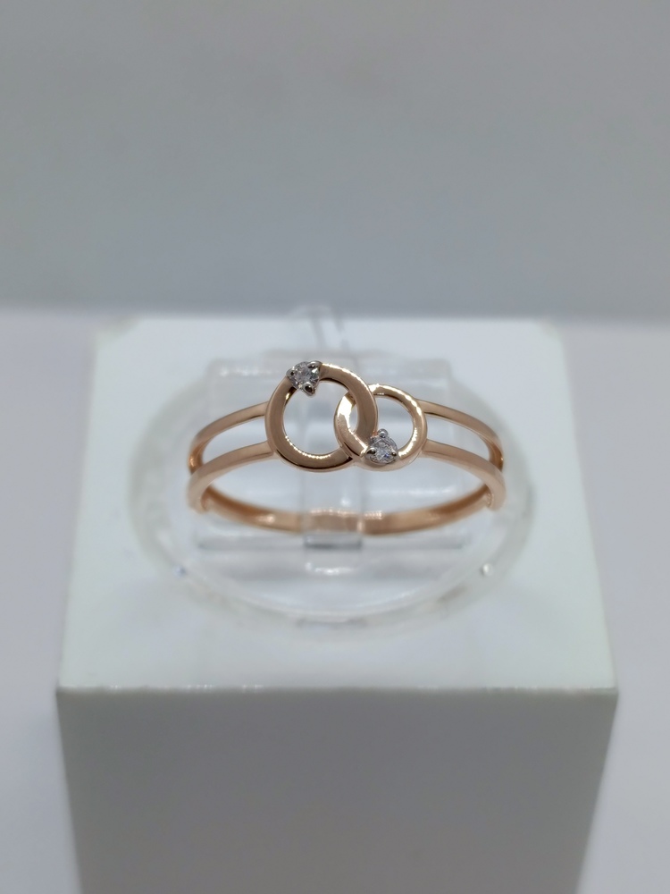 КОЛЬЦО С КАМНЯМИ (Au 585)