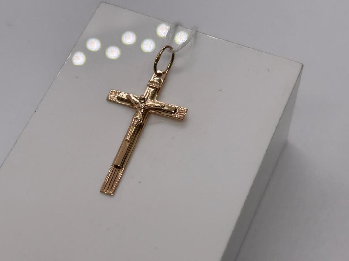 ПОДКБК585 ПОДВЕСКА КРЕСТ БЕЗ КАМНЯ (Au 585)