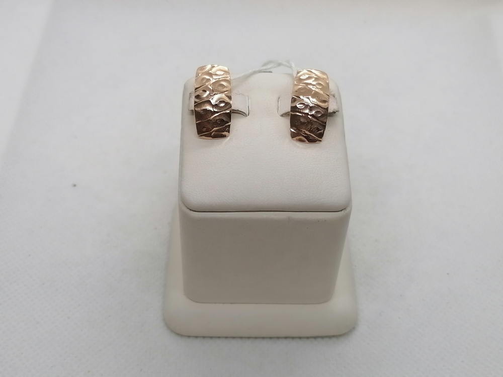 СБКМ585 СЕРЬГИ БЕЗ КАМНЯ (Au 585)