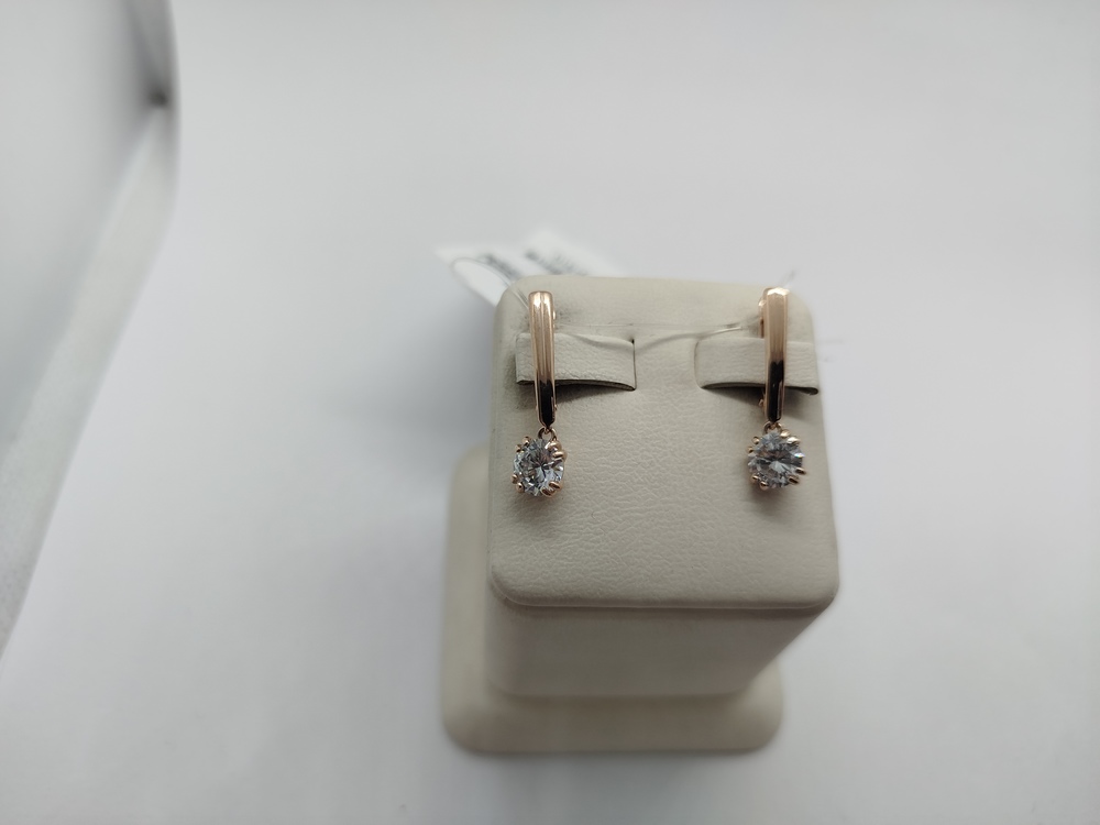 СЕРЬГИ С КАМНЕМ (Au 585)