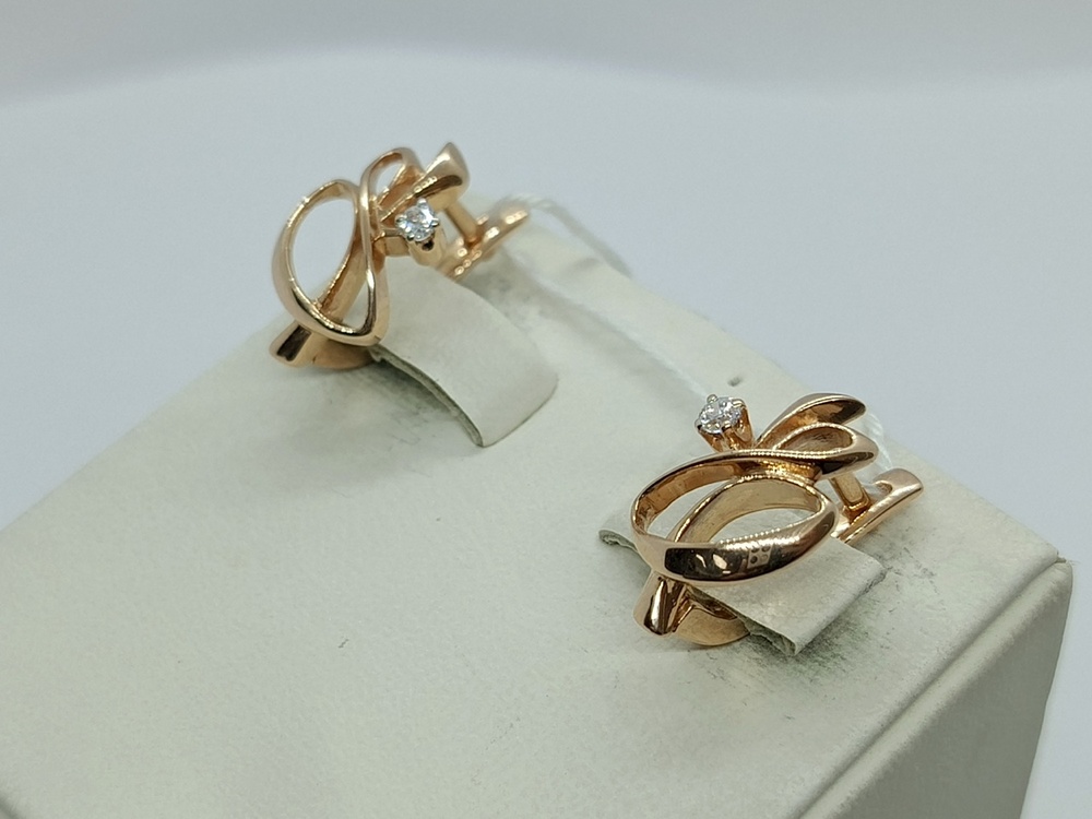 СЕРЬГИ С КАМНЕМ (Au 585)