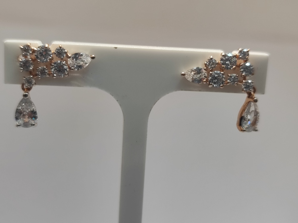 СКМИ585 СЕРЬГИ С КАМНЯМИ (Au 585)