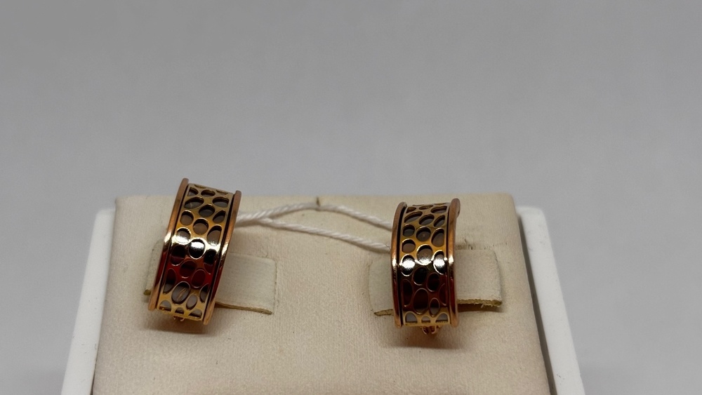 СБКМ585 СЕРЬГИ БЕЗ КАМНЯ (Au 585)