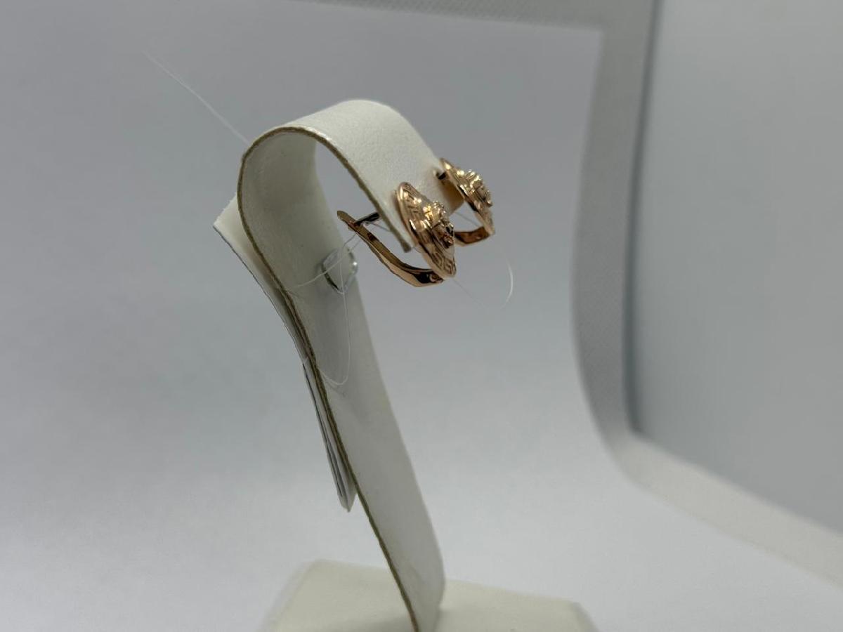 2205024 СЕРЬГИ БЕЗ КАМНЯ (Au 585)