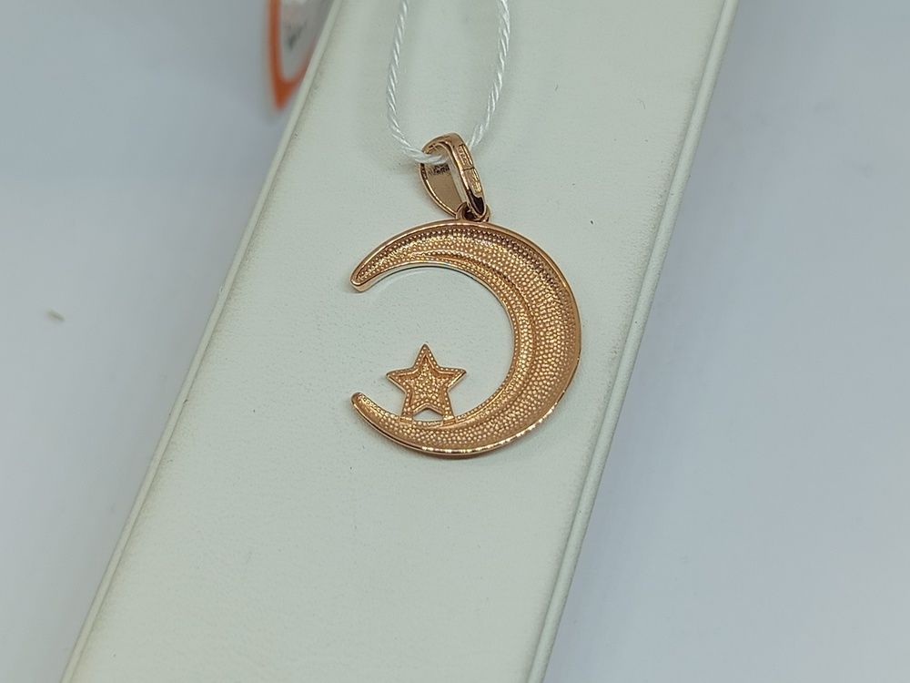 ПОДВЕСКА ПОЛУМЕСЯЦ БЕЗ КАМНЯ (Au 585)