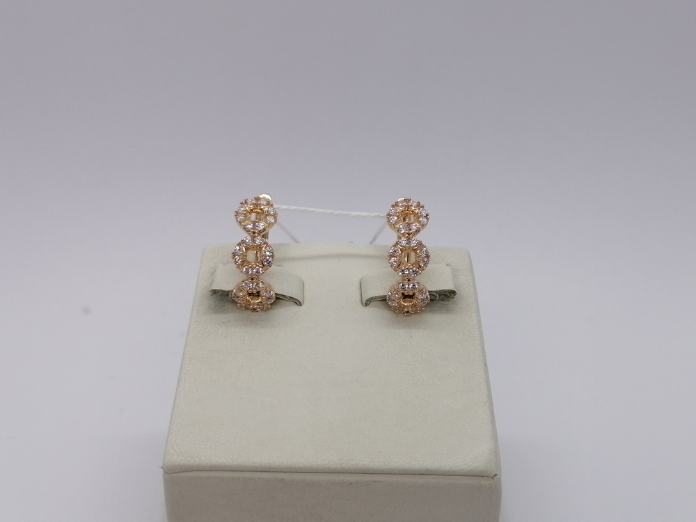 СКМИ585 СЕРЬГИ С КАМНЯМИ (Au 585)