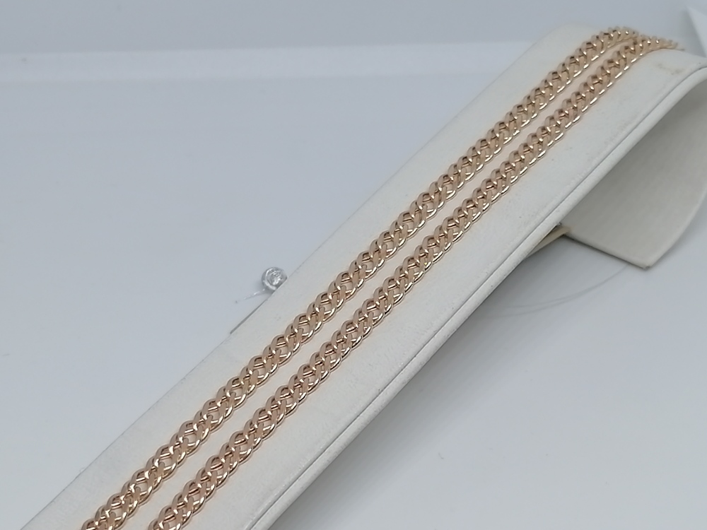 8080154П-50 ЦЕПЬ ПУСТОТЕЛАЯ Ромб двойной (Au 585)