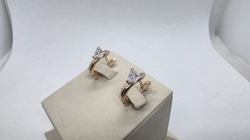 СЕРЬГИ С КАМНЕМ (Au 585)