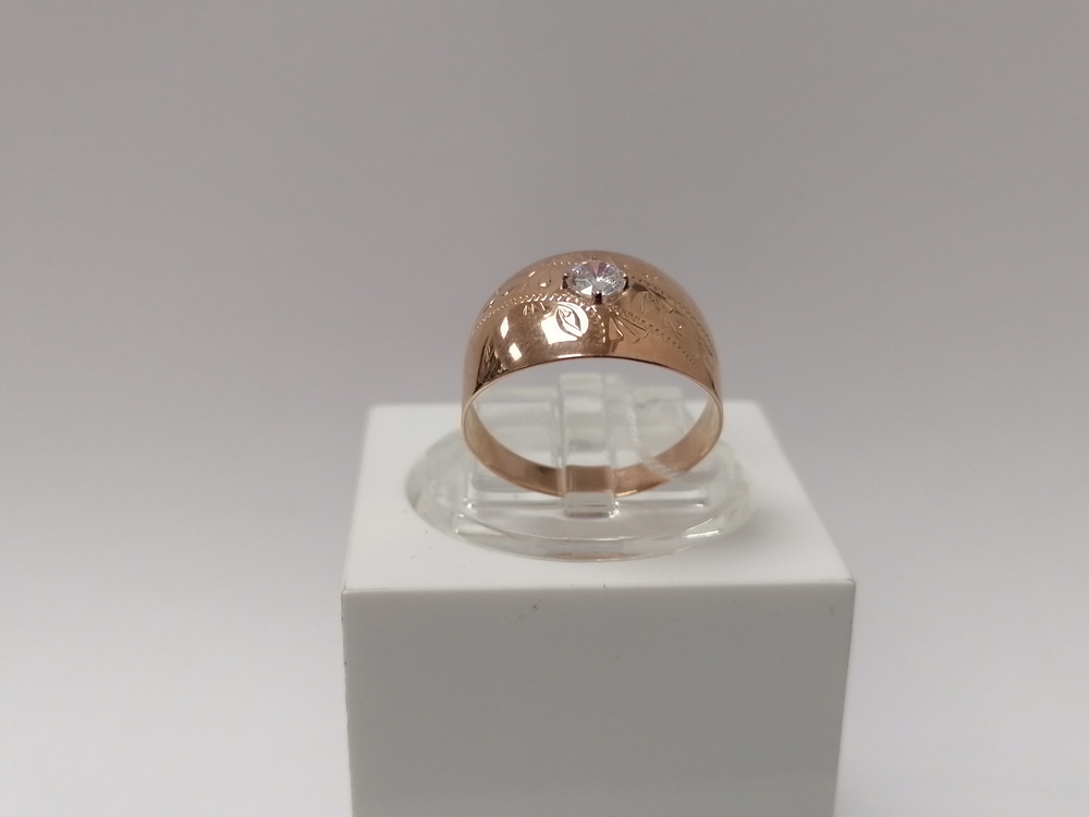 КОЛКМ585 КОЛЬЦО С КАМНЕМ (Au 585)