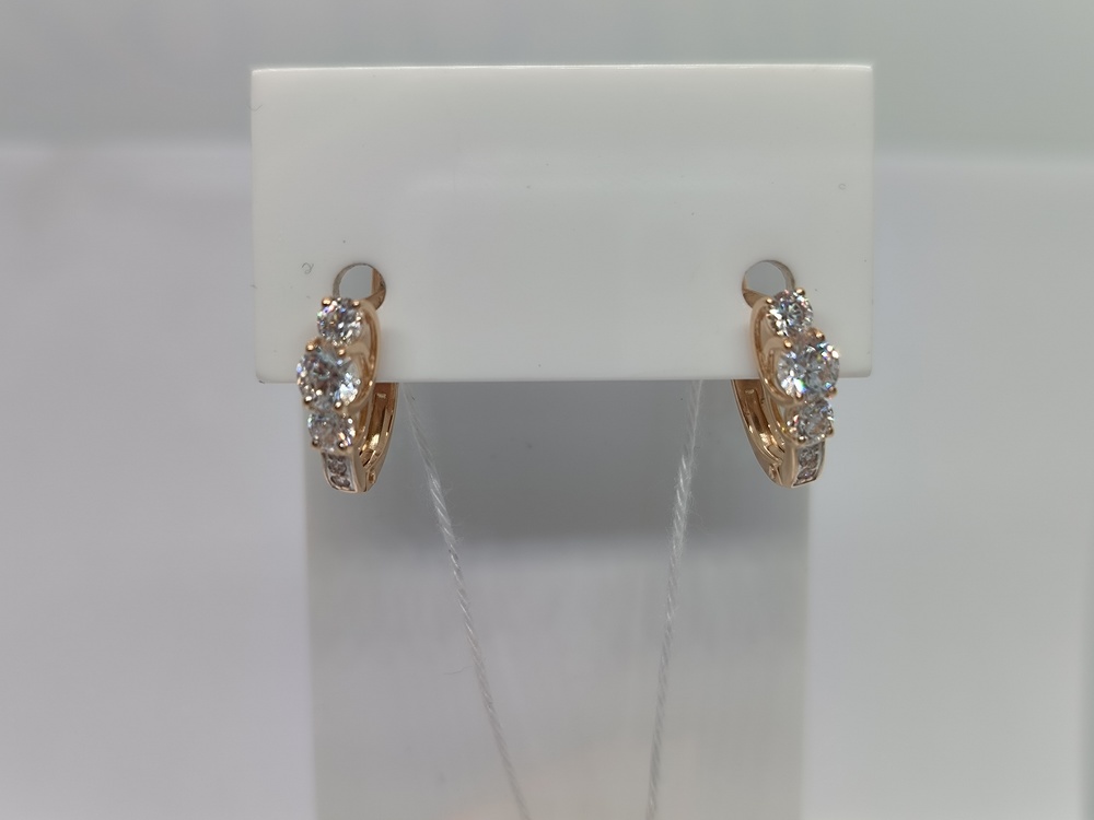 СКМИ585 СЕРЬГИ С КАМНЯМИ (Au 585)