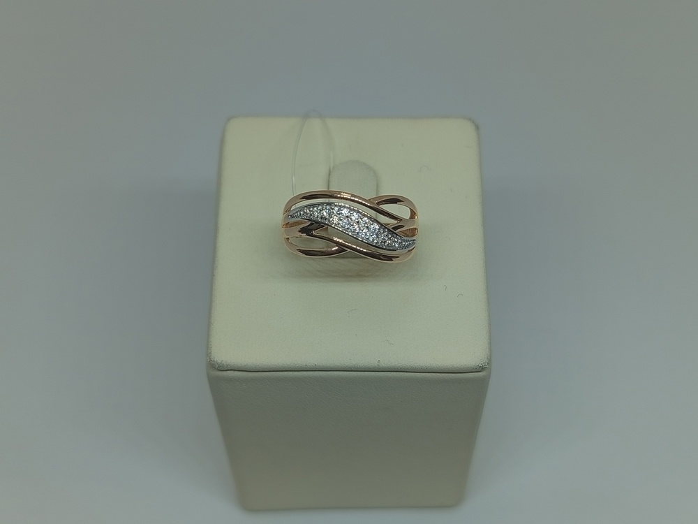 КОЛЬЦО С КАМНЯМИ (Au 585)