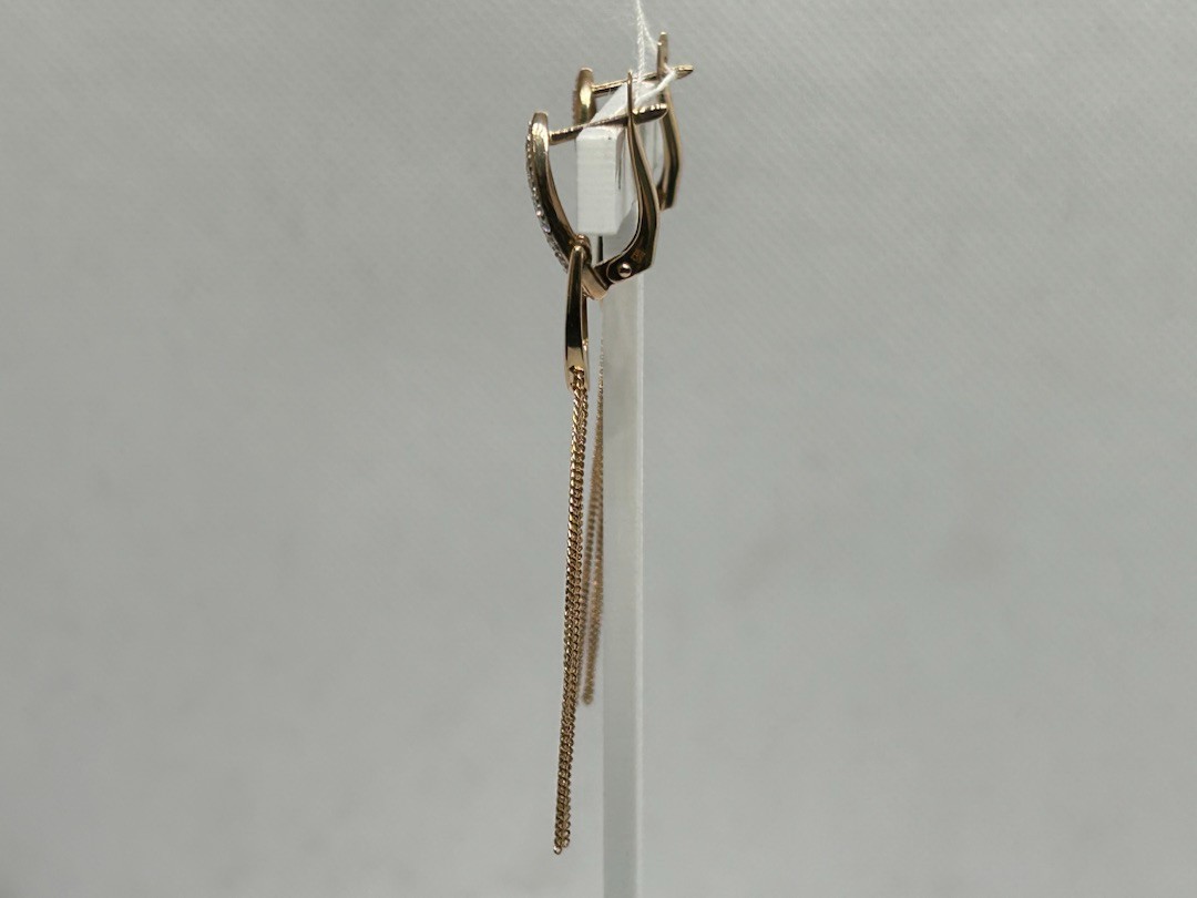 СКМИ375 СЕРЬГИ С КАМНЯМИ (Au 375)