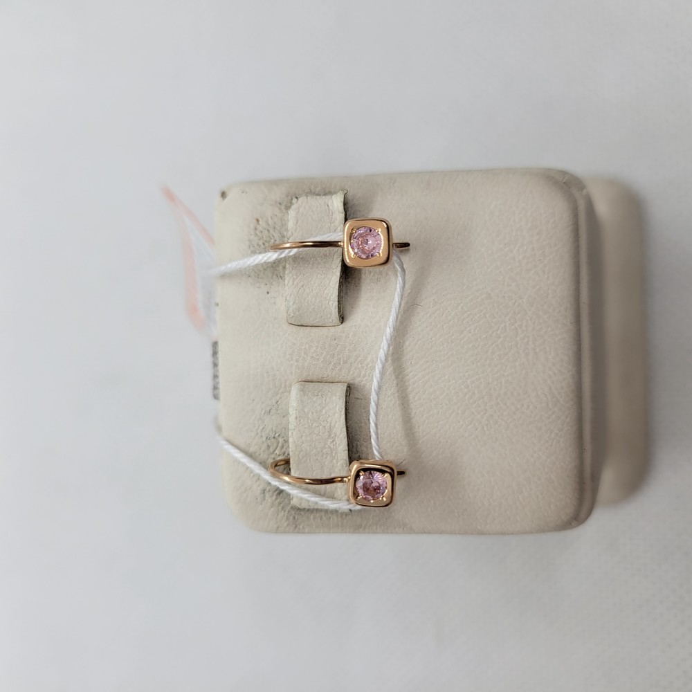 СКМ585 СЕРЬГИ С КАМНЕМ (Au 585)