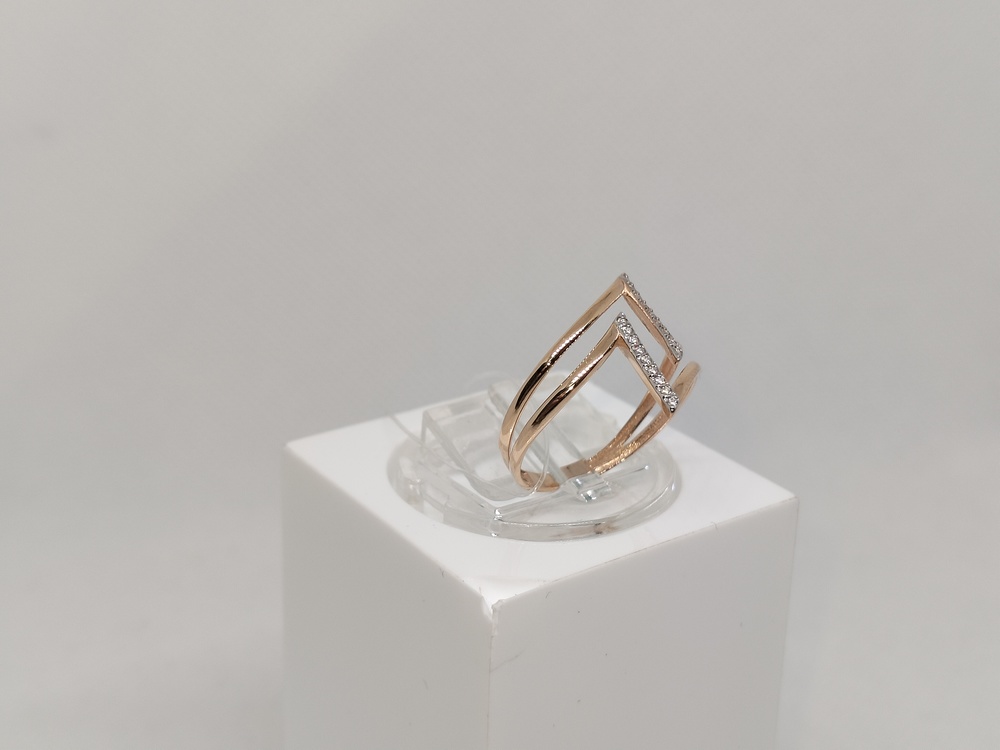 КОЛЬЦО С КАМНЯМИ (Au 585)