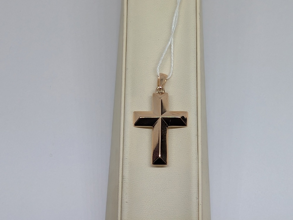 ПОДВЕСКА КРЕСТ БЕЗ КАМНЯ (Au 585)