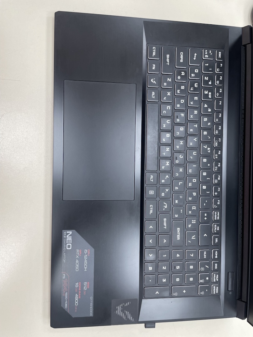 Ноутбук ARDOR Gaming; Core I5-12450H, GeForce RTX 4050, 16 Гб, 500 Гб, Нет