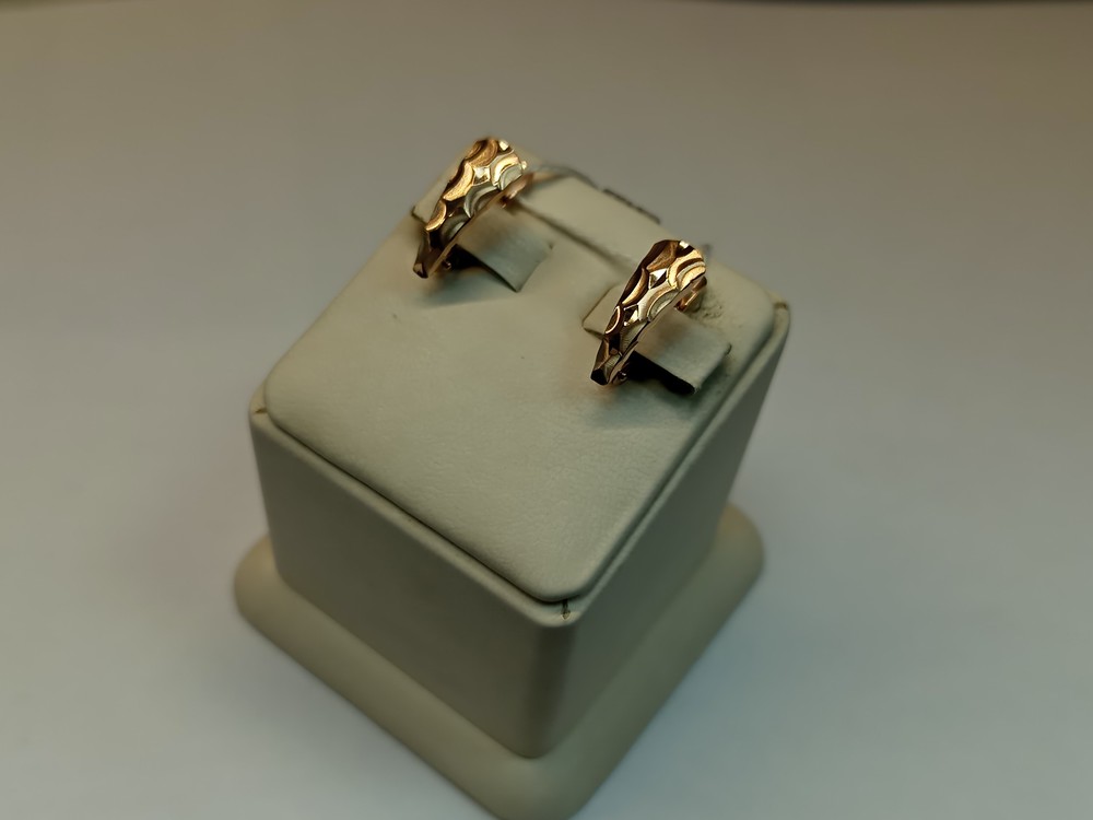 СБКМ585 СЕРЬГИ БЕЗ КАМНЯ (Au 585)