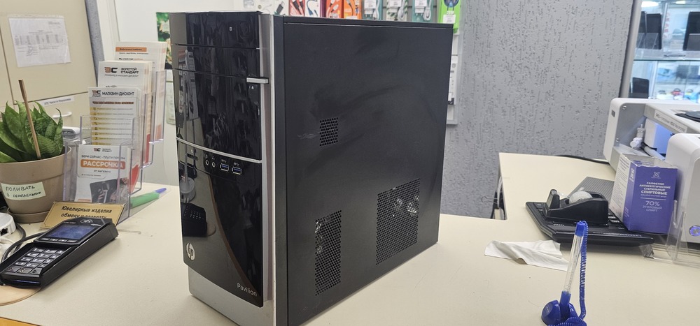 Системный блок HP 500-208er; A8-5500, Radeon HD 7560D, 6 Гб, Нет, 1 Tb