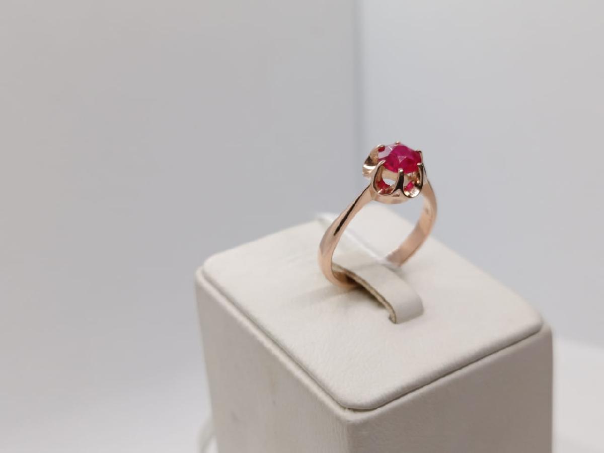 КОЛКМ583 КОЛЬЦО С КАМНЕМ (Au 583)