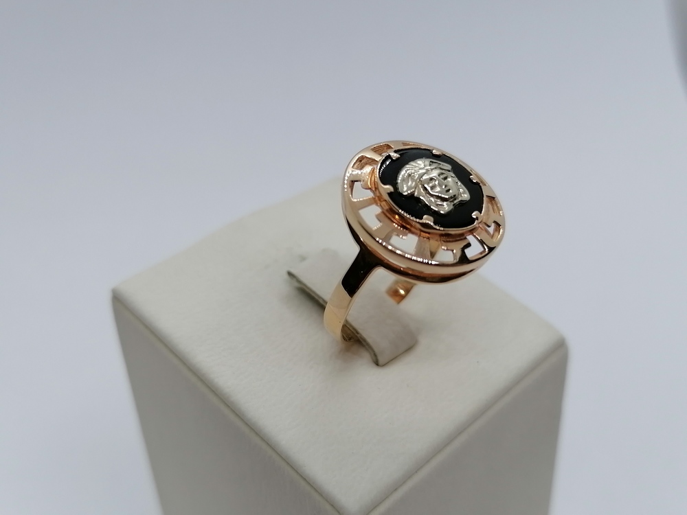 03549 КОЛЬЦО ОНИКС (Au 585)