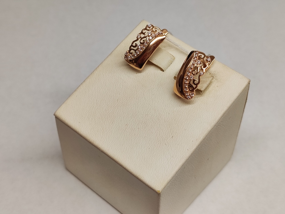 СКМИ585 СЕРЬГИ С КАМНЯМИ (Au 585)