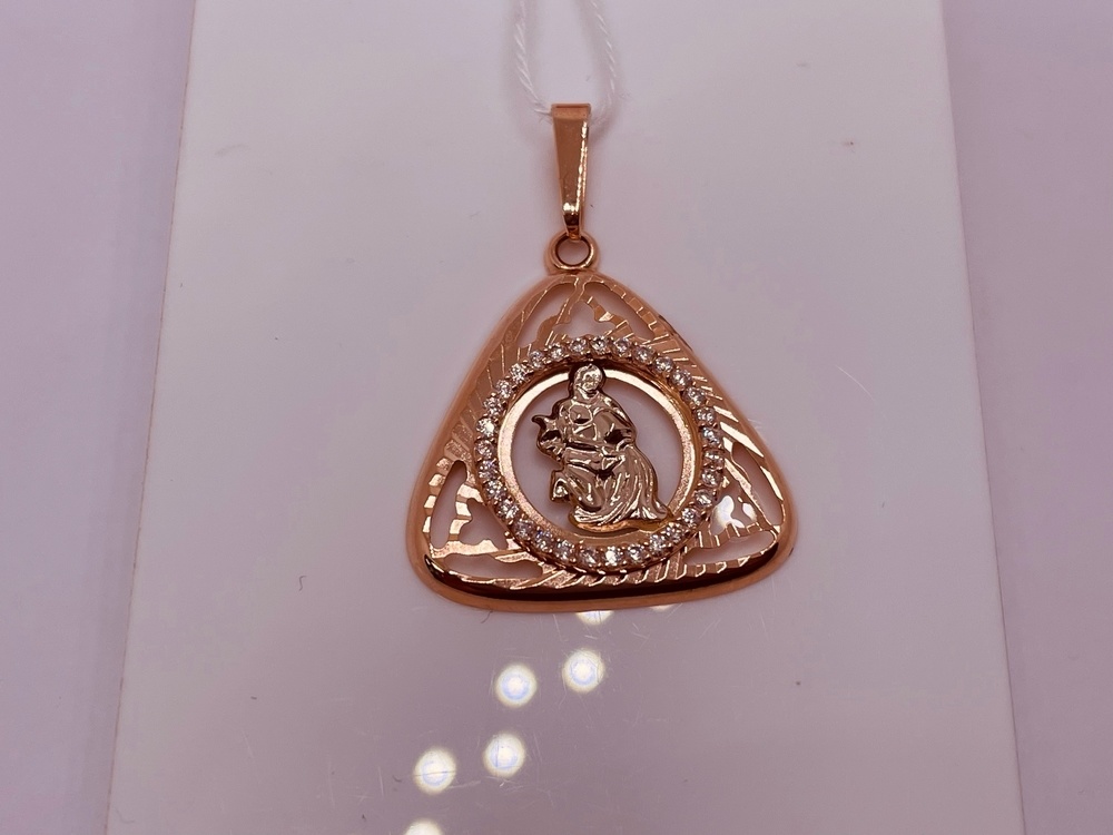 ПОДВЕСКА ЗНАК ЗОДИАКА ВОДОЛЕЙ Au 585