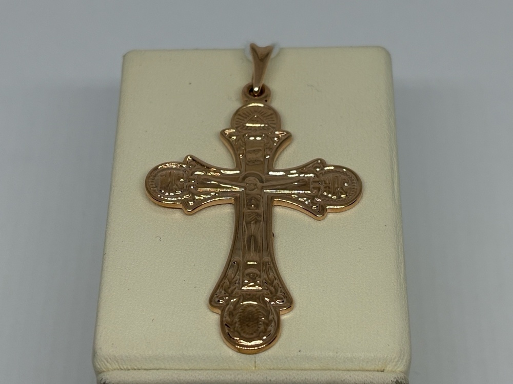 ПОДКБК585 ПОДВЕСКА КРЕСТ БЕЗ КАМНЯ (Au 585)