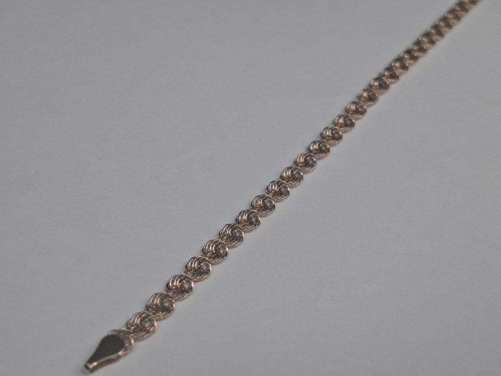 Роза Б040 БРАСЛЕТ ПУСТОТЕЛЫЙ Роза (Au 585)