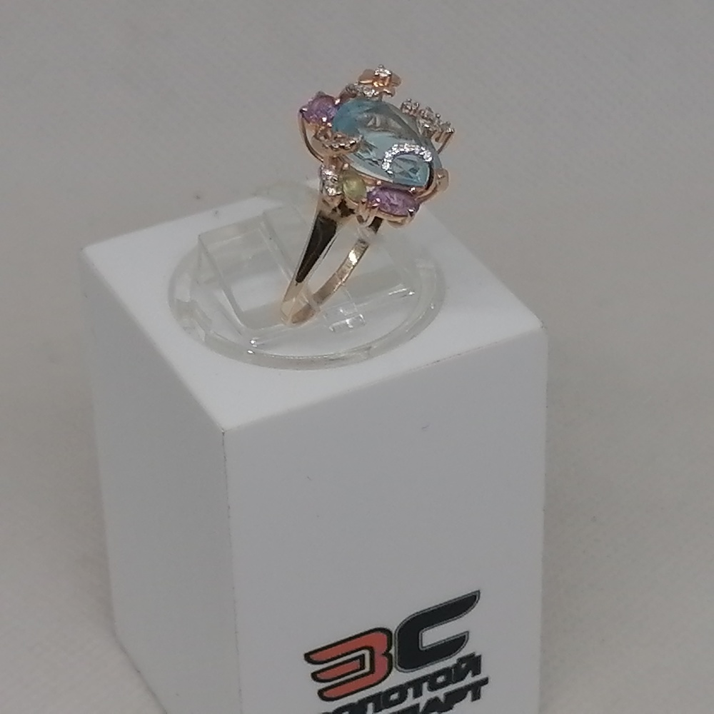 КОЛКМИ585 КОЛЬЦО С КАМНЯМИ (Au 585)