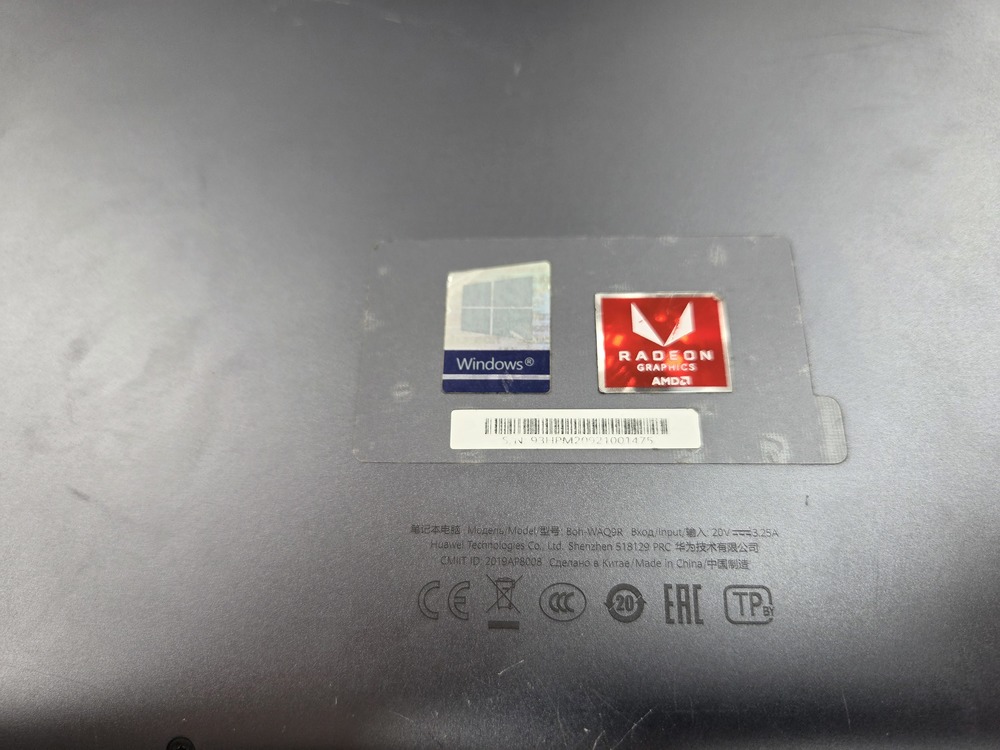 Ноутбук Huawei; Ryzen 5 3500U, Radeon Vega 8, 6 Гб, 500 Гб, Нет