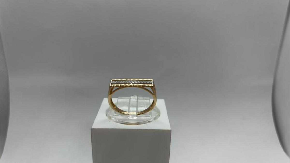 КОЛЬЦО С КАМНЯМИ (Au 585)