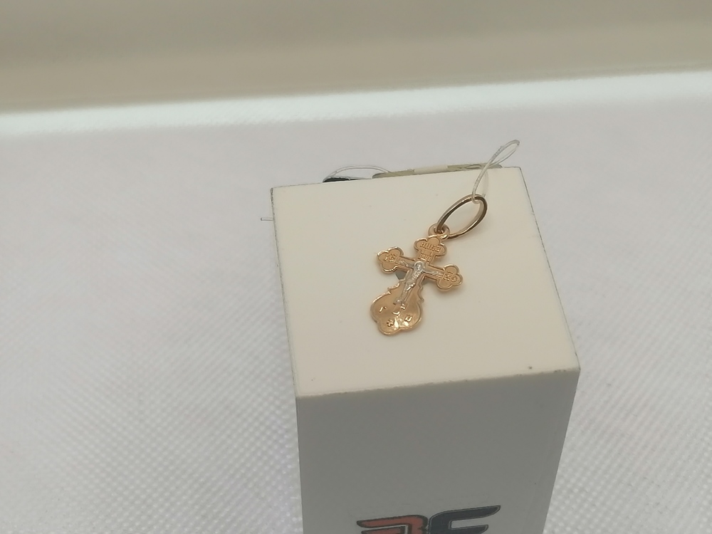 800917-1002 ПОДВЕСКА КРЕСТ без камня (Au 585)