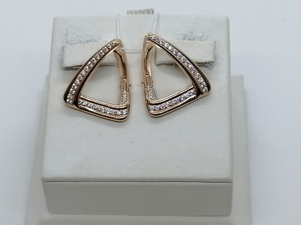 СКМИ585 СЕРЬГИ С КАМНЯМИ (Au 585)