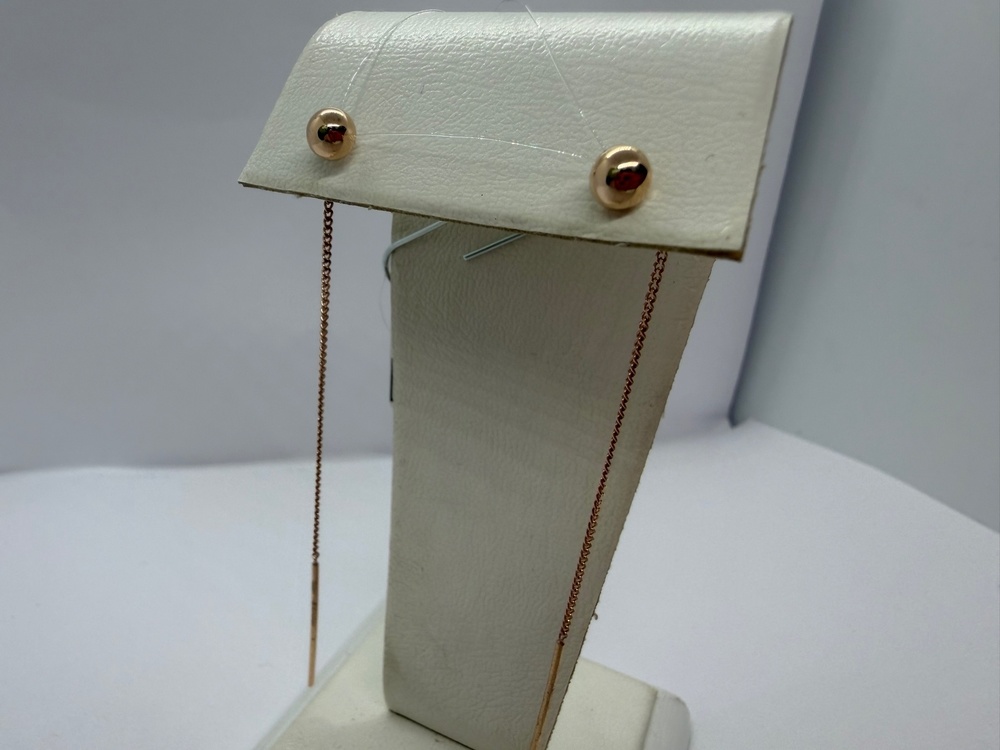 01-206918 СЕРЬГИ ПРОДЕВКИ без камня (Au 585)