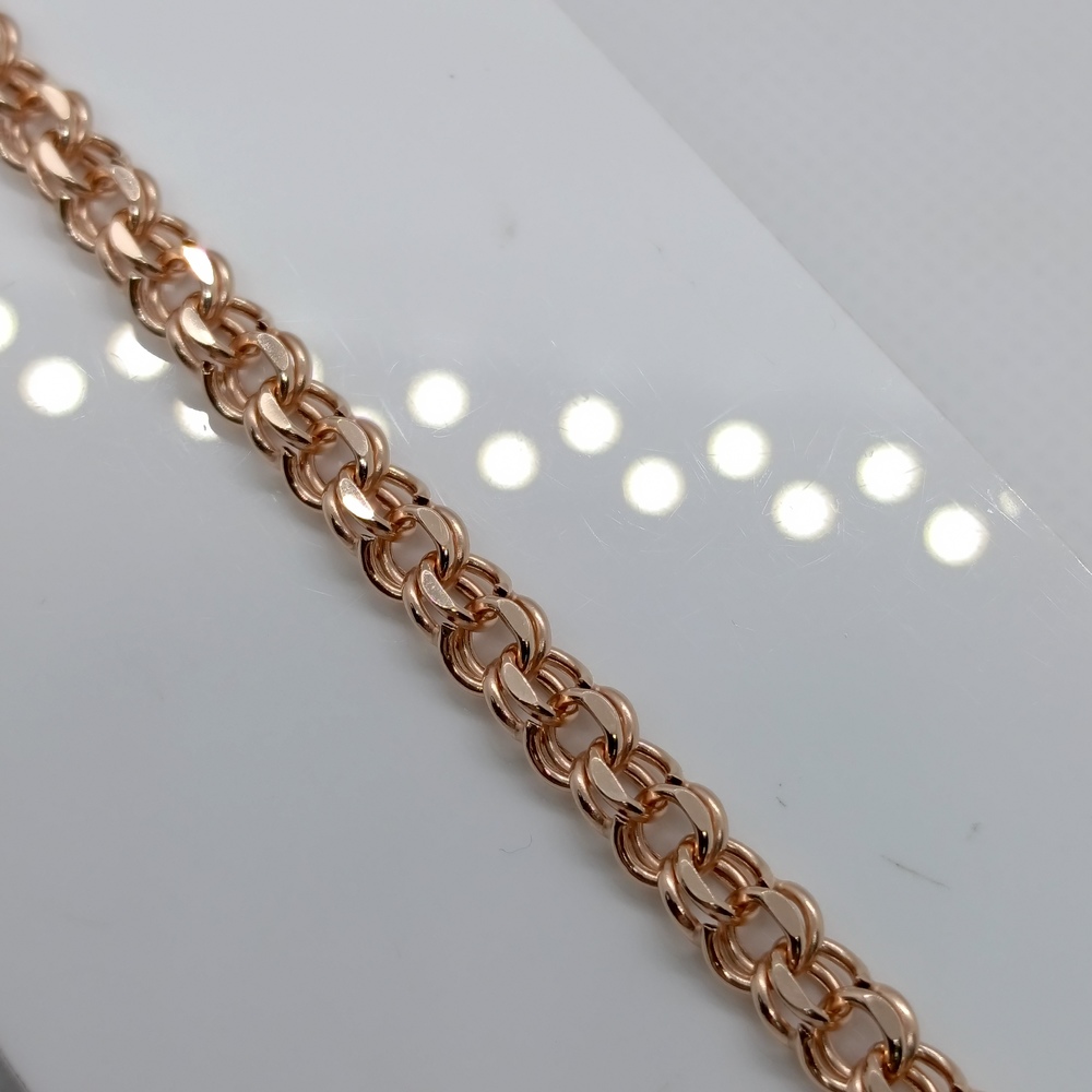 БРАСЛЕТ ПУСТОТЕЛЫЙ Бисмарк (Au 585)