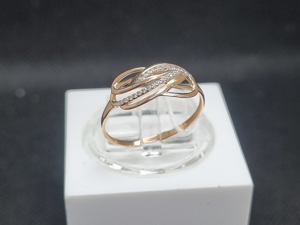 КОЛЬЦО С КАМНЯМИ (Au 585)