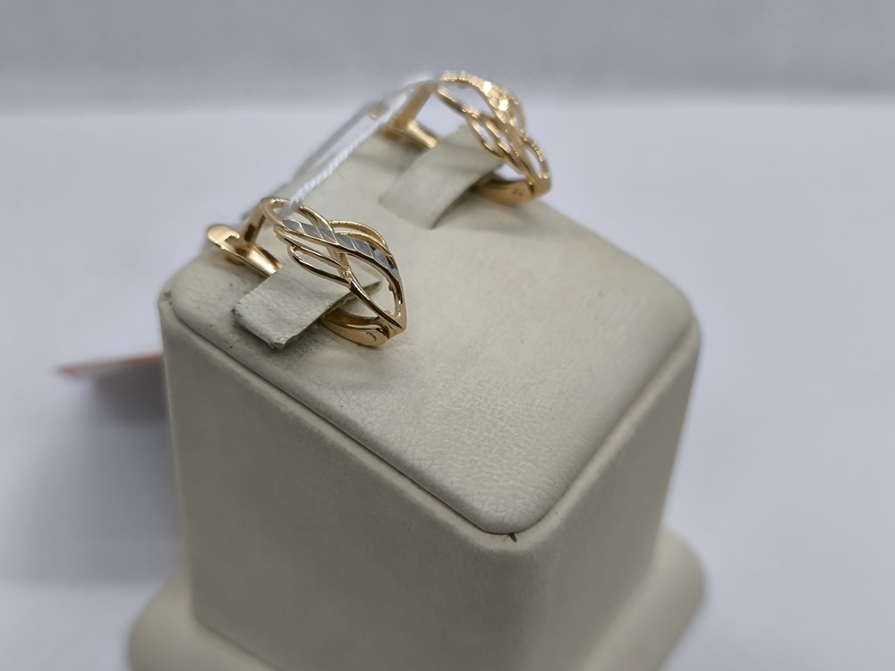 СБКМ585 СЕРЬГИ БЕЗ КАМНЯ (Au 585)