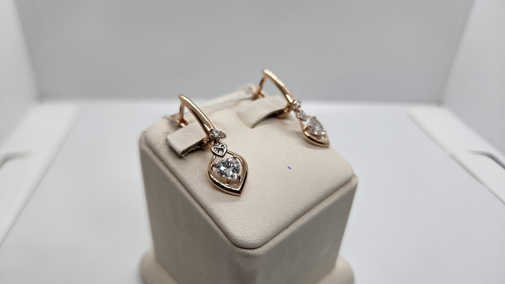 СКМИ585 СЕРЬГИ С КАМНЯМИ (Au 585)