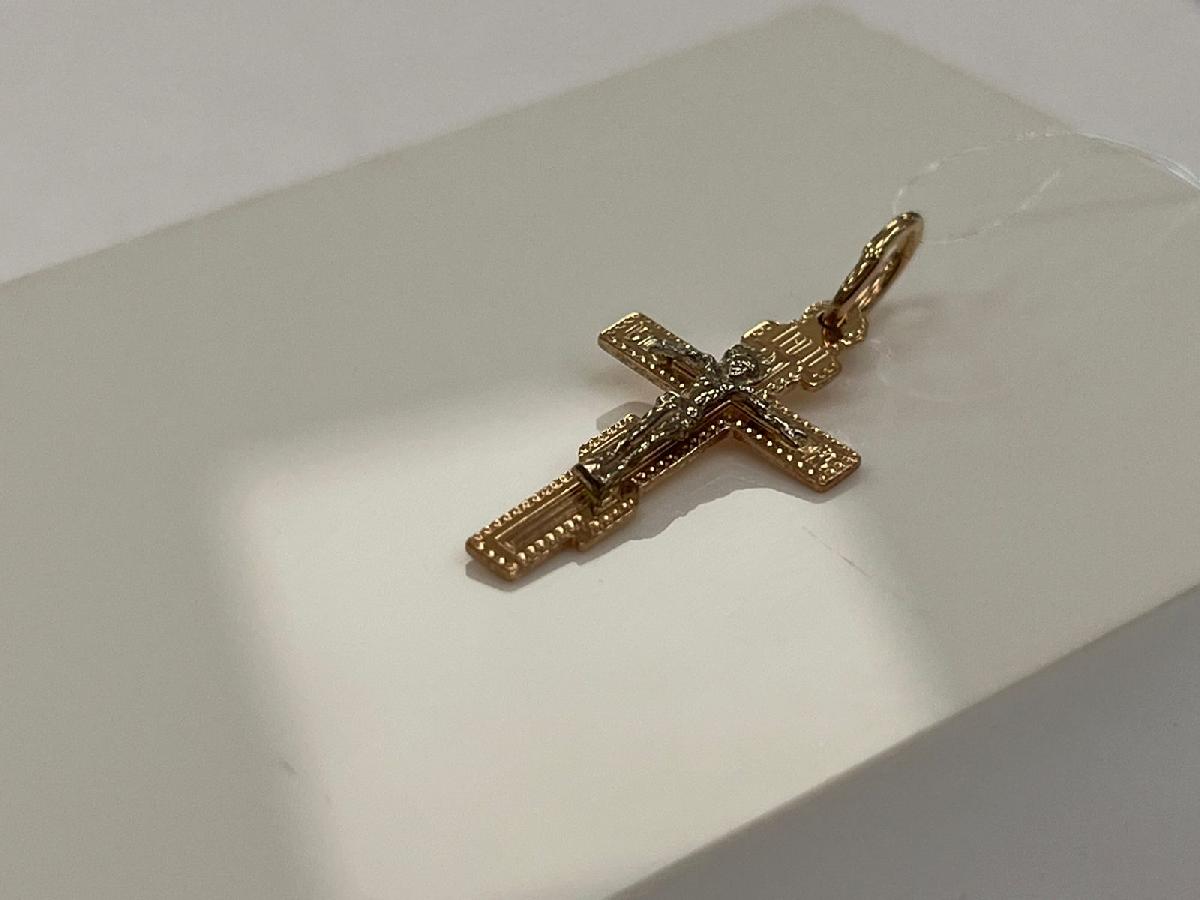 810-00268-10-00-00-02 ПОДВЕСКА КРЕСТ без камня (Au 585)