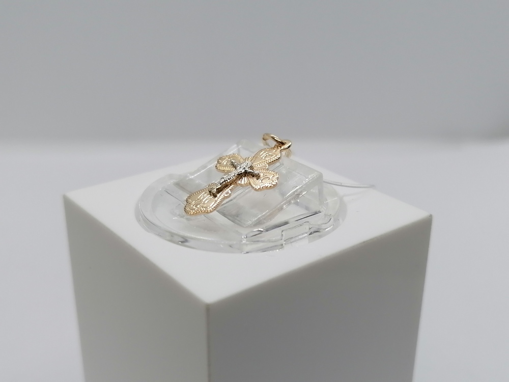 63-0053 ПОДВЕСКА КРЕСТ без камня (Au 585)