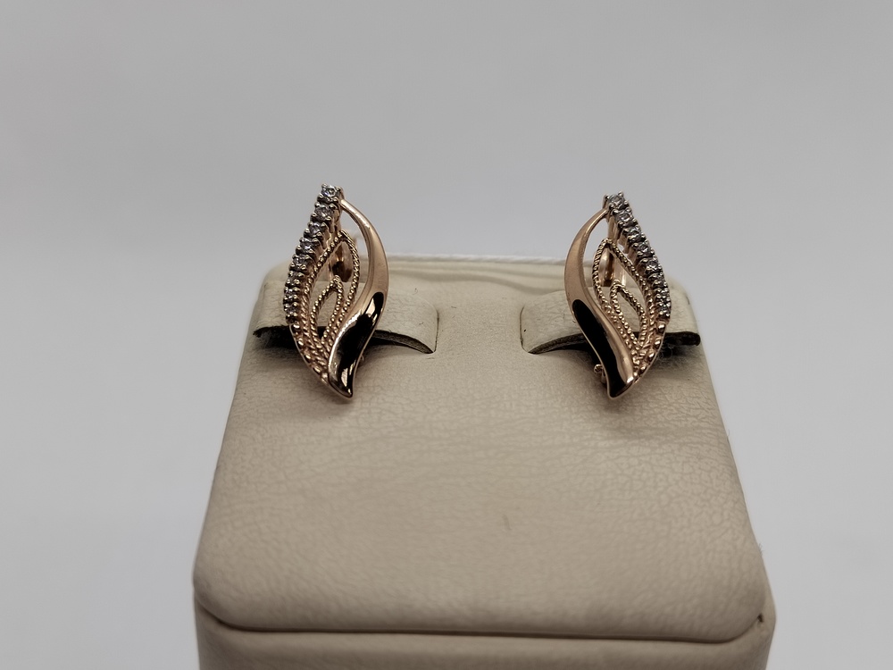 СКМИ585 СЕРЬГИ С КАМНЯМИ (Au 585)